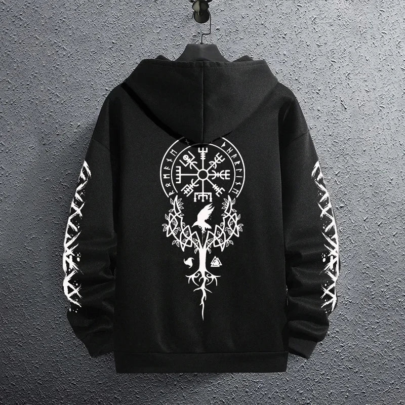 Sweat à Capuche Homme Noir Casual Sport Jogging Pullover Automne Hiver – Streetwear Fashion Outwear | Mode Homme Premium