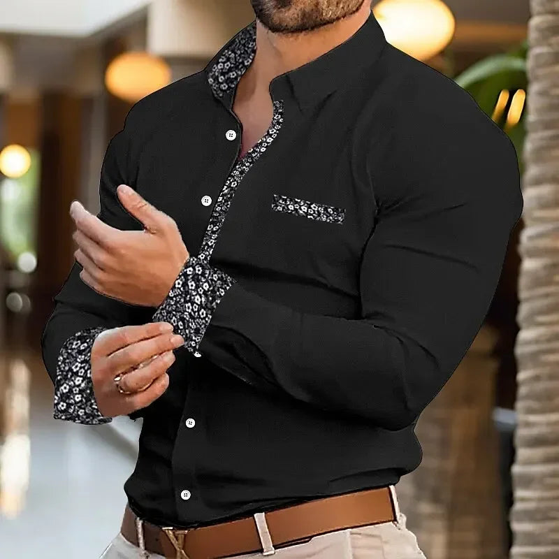 Chemise Homme Business Col Revers Bureau Casual Outdoor Street Douce Confortable Grande Taille XS-6XL Tendance Élégante – Chemise Premium Polyvalente | Mode Homme Business Premium