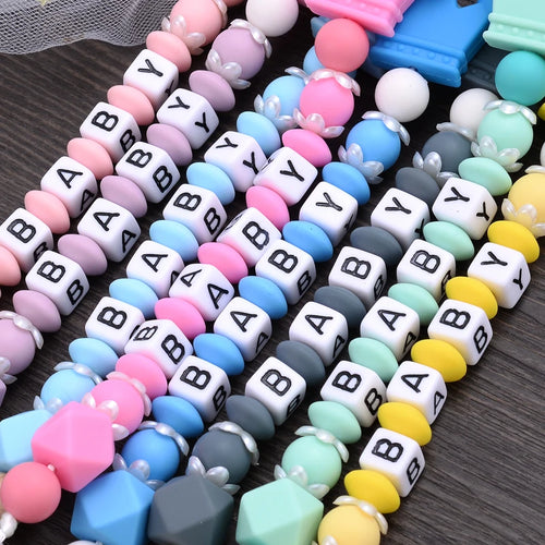 Attache-Tétine Couronne Bébé Silicone Fait Main – Chaîne Anneau de Dentition Toddler