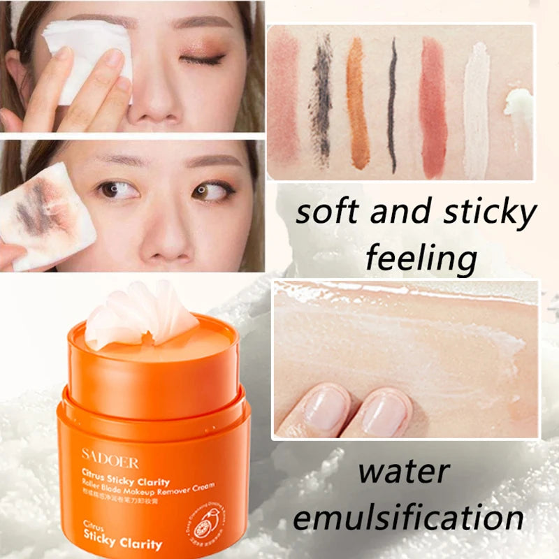 Baume Démaquillant Citrus Stick – Lèvres Yeux Visage Grande Capacité Doux Soin Peau