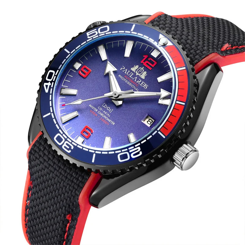 Herrenarmbanduhr Automatik Mechanisch Luxus – Gummiarmband Leuchtend Wasserdicht Kalender