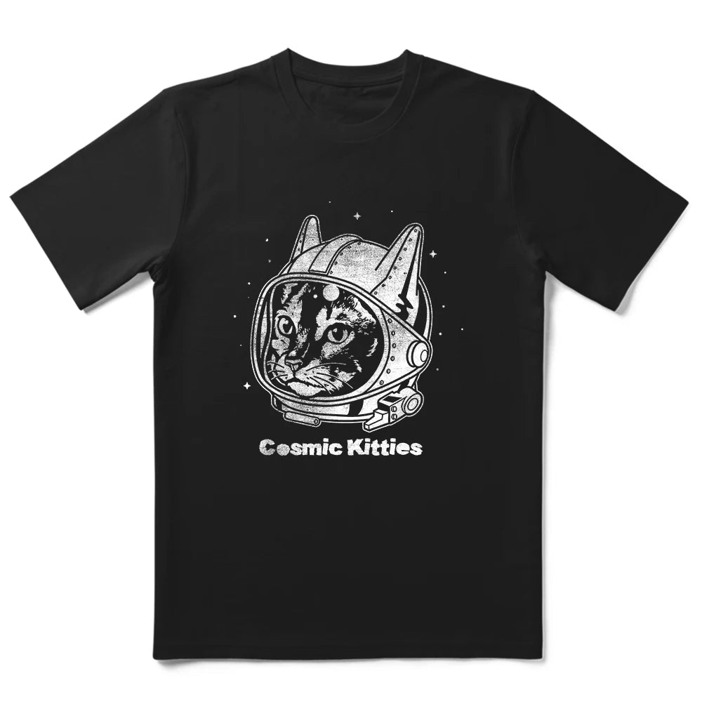 T-Shirt Homme 100% Coton Imprimé Chat Cool Loose Été Manches Courtes Col Rond Casual Tendance – Tee Graphique Félin Streetwear | Mode Homme Premium