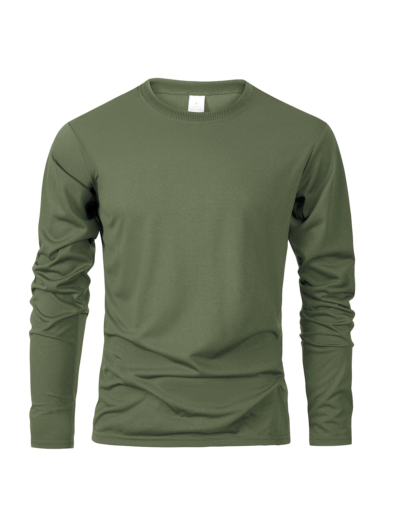T-Shirt Manches Longues Homme Couleur Unie Coton – Col Rond Unisexe | Casual, Fitness & Running | Confort & Style Intemporel