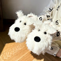 Chaussons Chien Cartoon Plush Hiver Femme – Coton Chaud Non-Slip Intérieur Maison