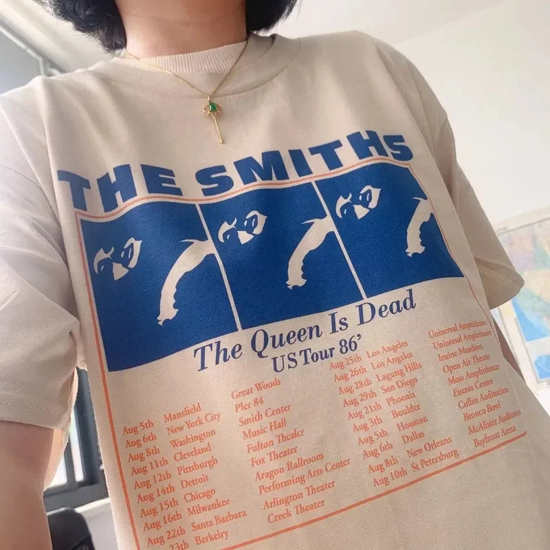 T-Shirt The Smiths Unisexe Rétro Indie Punk Rock – Imprimé Groupe Morrissey | Fan Art Vintage