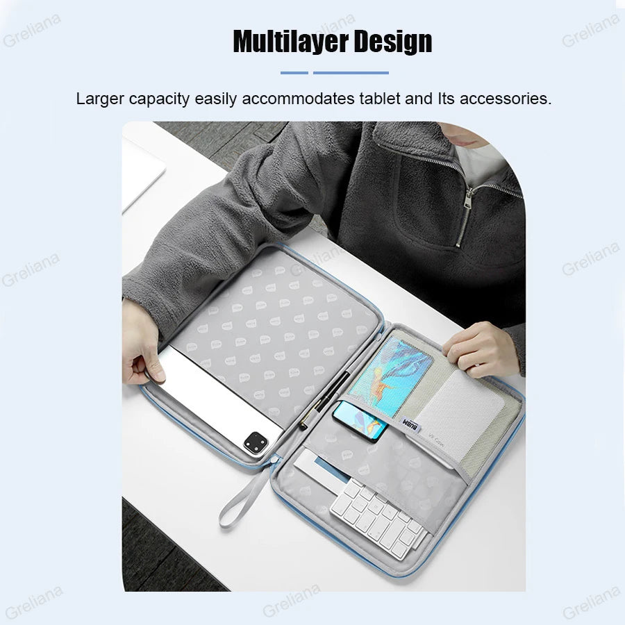 Housse Tablette Universelle 9-13" PU Antichoc – iPad Pro AIR Samsung Huawei Lenovo Redmi