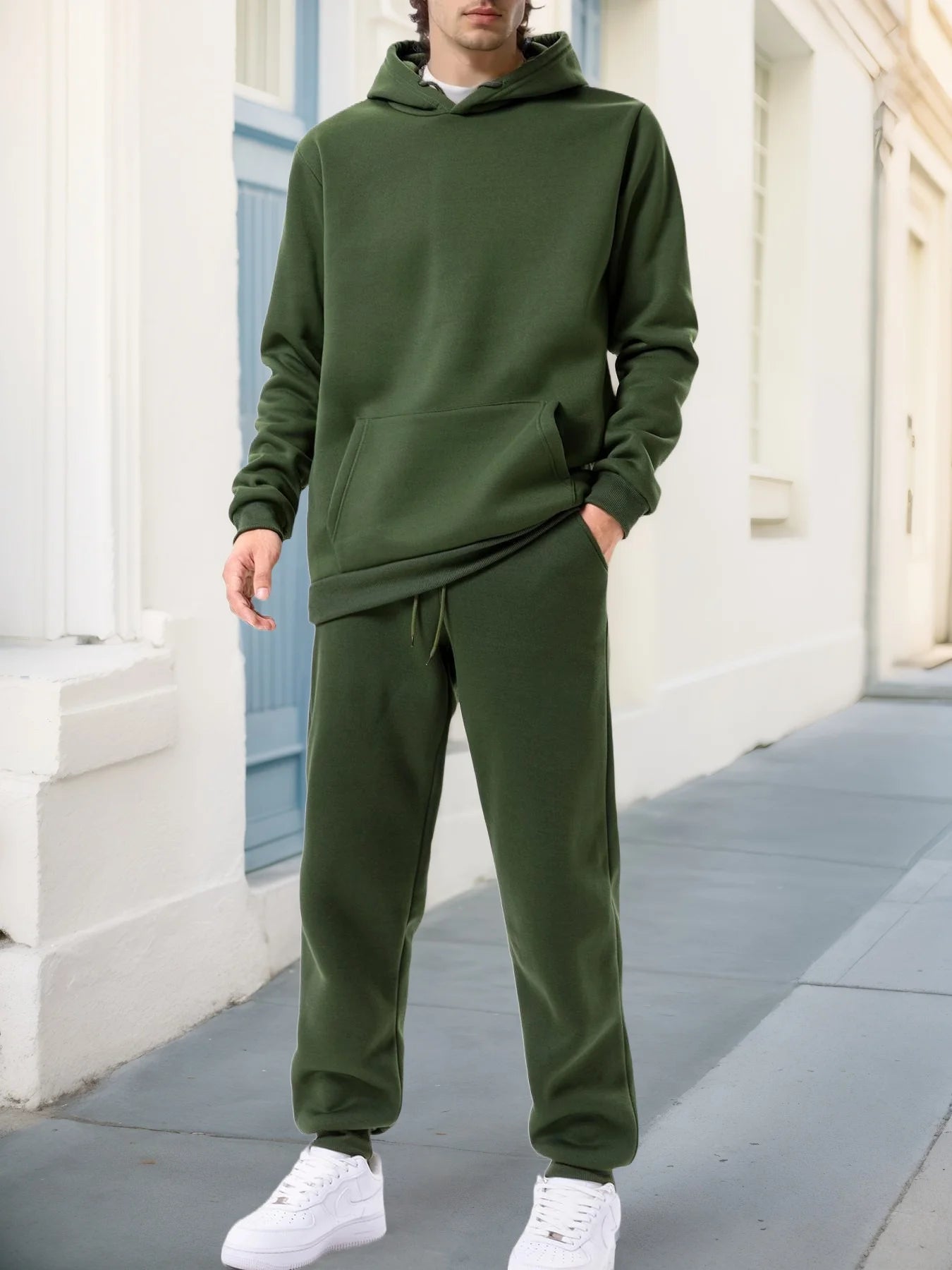 Ensemble Tracksuit Hoodie + Pantalon Homme 2025 – 2 Pièces Sport Casual Automne Hiver S-3XL