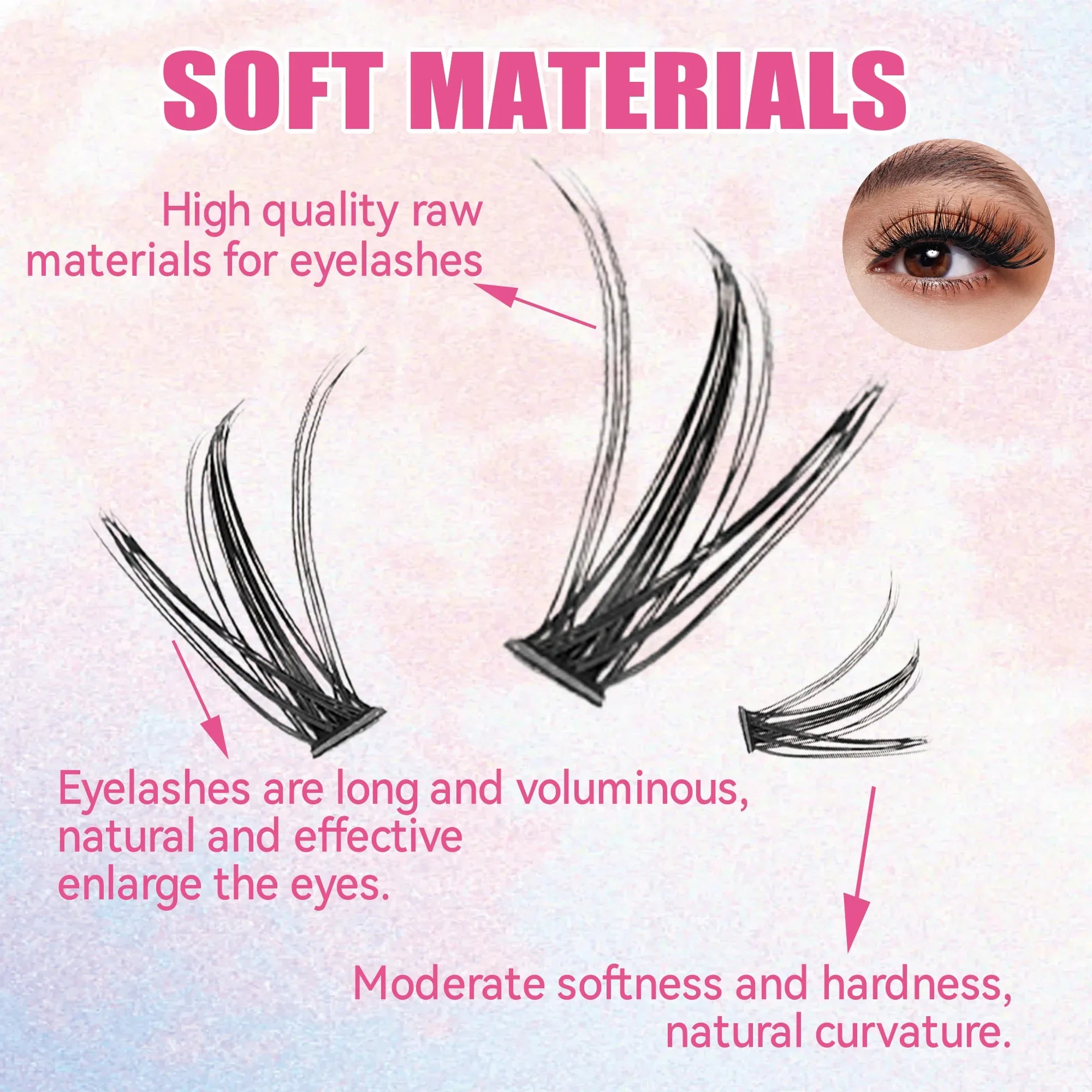 Kit Extension Cils DIY 200 Pcs – Clusters Lash Bond & Seal | Outils Collage Cils Accessoires Maquillage