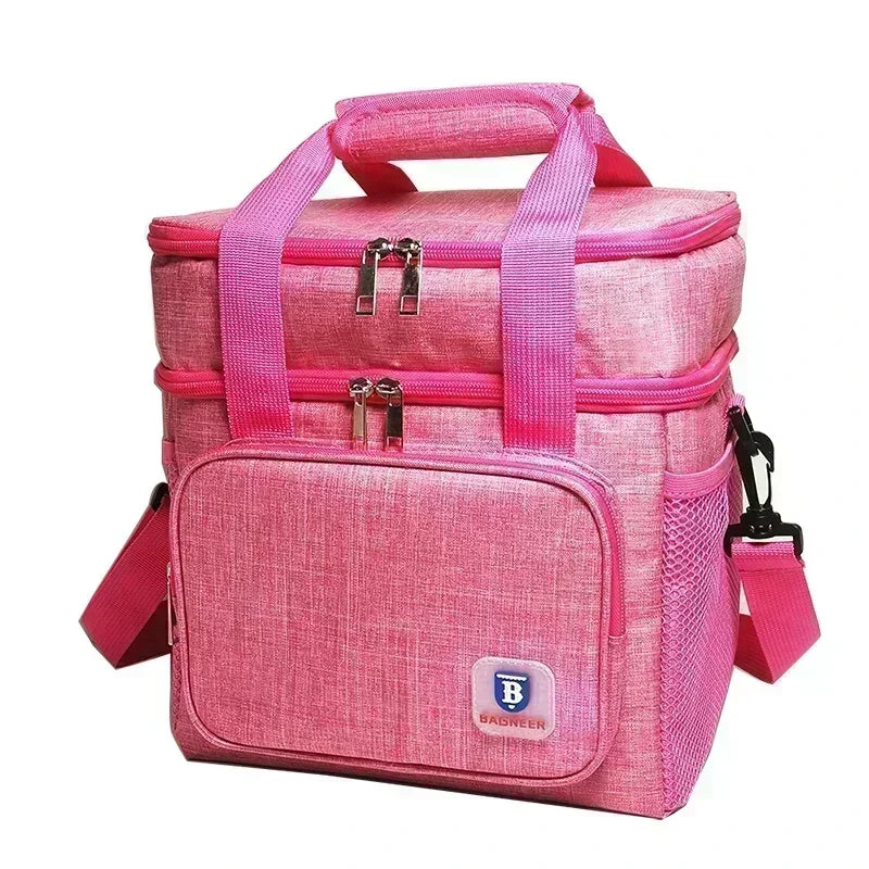 Sac Repas Isotherme – Lunch Bag Pique-Nique Camping Travail École Anti-Fuite Bandoulière