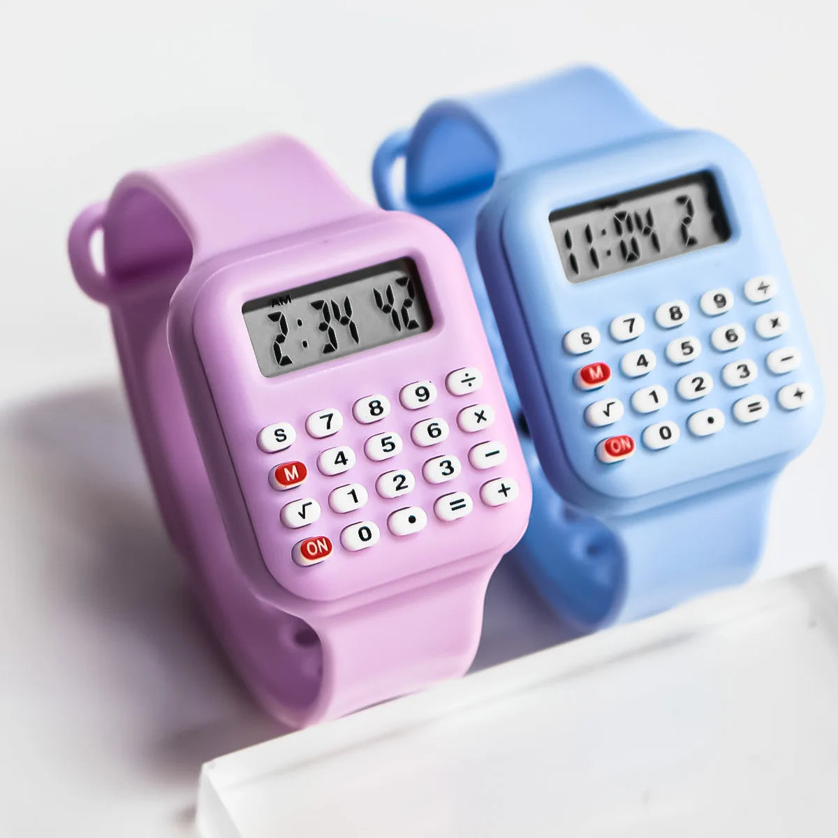 Montre Enfant Calculatrice Digital 2025 – Fille Garçon Student Heure Date Caoutchouc