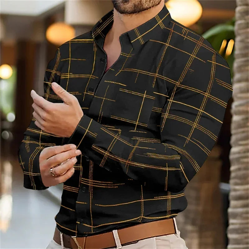 Chemise Homme Business Col Revers Bureau Casual Outdoor Street Douce Confortable Grande Taille XS-6XL Tendance Élégante – Chemise Premium Polyvalente | Mode Homme Business Premium