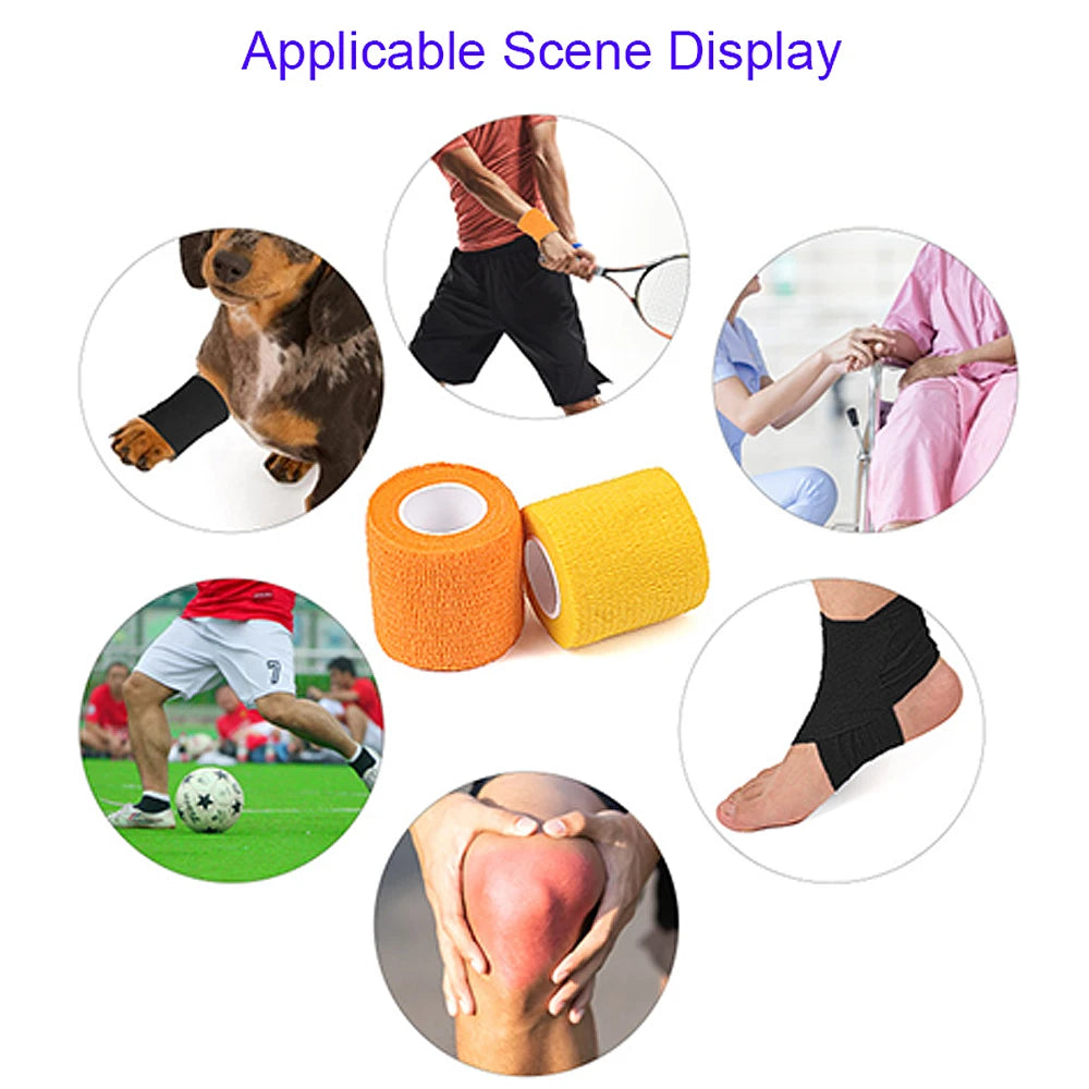 Bande Kinesiology Sport Auto-Adhésive 4.5M Colorful – Maintien Genou, Cheville & Doigts | Fitness, Running & Récupération
