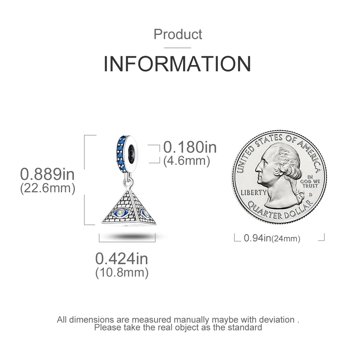 Charm Argent 925 Pendentif Croix, Ange, Pyramide & Pharaon – Breloque Spirituelle & Symbolique DIY | Compatible Bracelet Original | Bijou Personnalisé