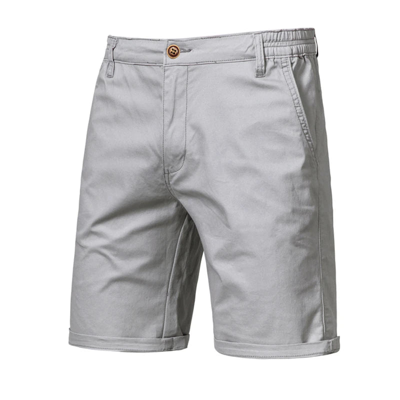 Short Homme 100% Coton Couleur Unie Ceinture Élastique Casual Business Social Plage Été Haute Qualité 10 Coloris Disponibles – Short Premium Multifonction | Mode Homme Été Premium
