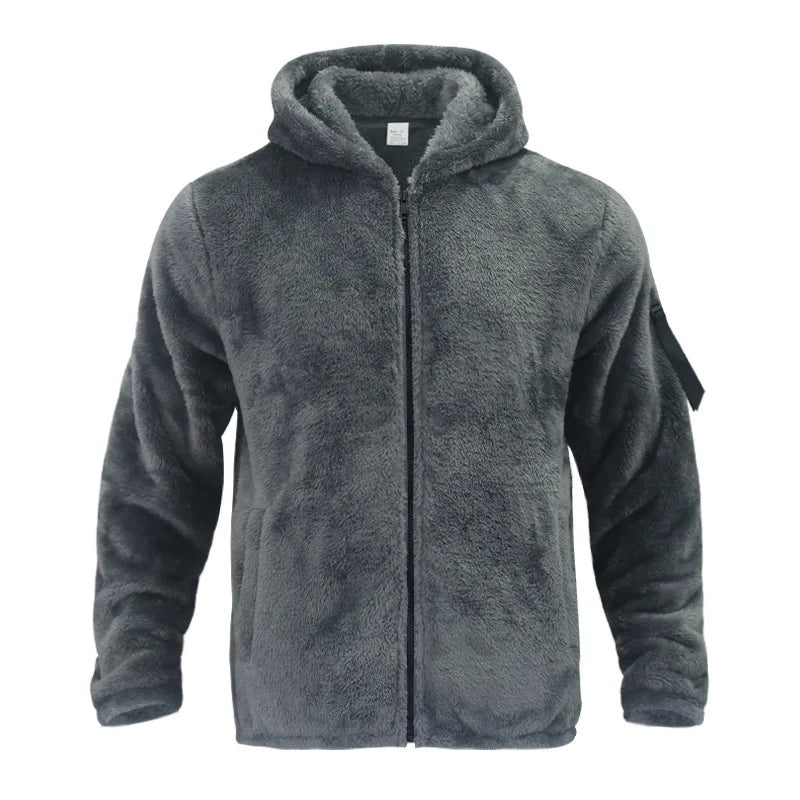 Veste Homme Automne Hiver Polaire Double Face Chaude Capuche Loose Casual Coupe-Vent – Manteau Chaud Tendance Saison Froide | Mode Homme Premium