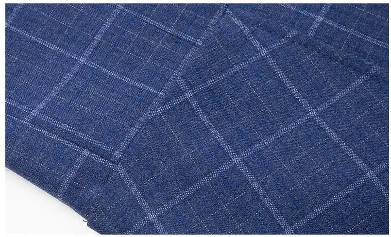 Herren Karo Blazer Slim Fit 4XL – Business Casual Jacke Frühling Herbst Premium Qualität