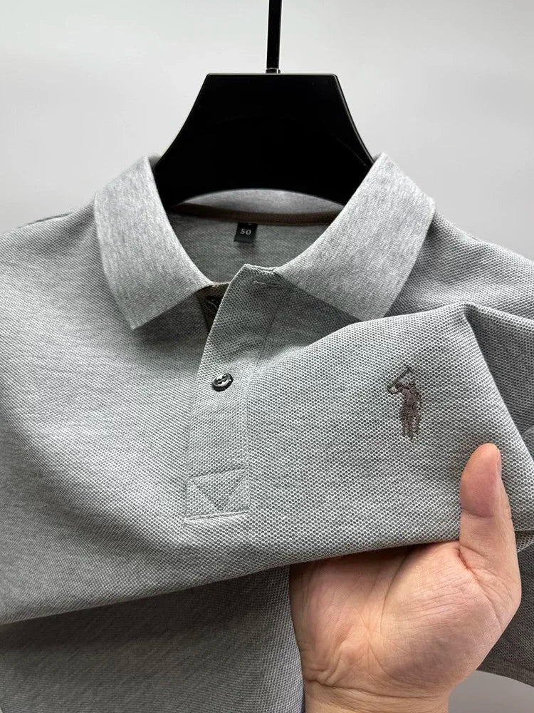 Polo Homme 100% Coton Manches Courtes Broderie Poney Élégant Golf Casual Été – Style Designer Premium | Mode Homme Luxe