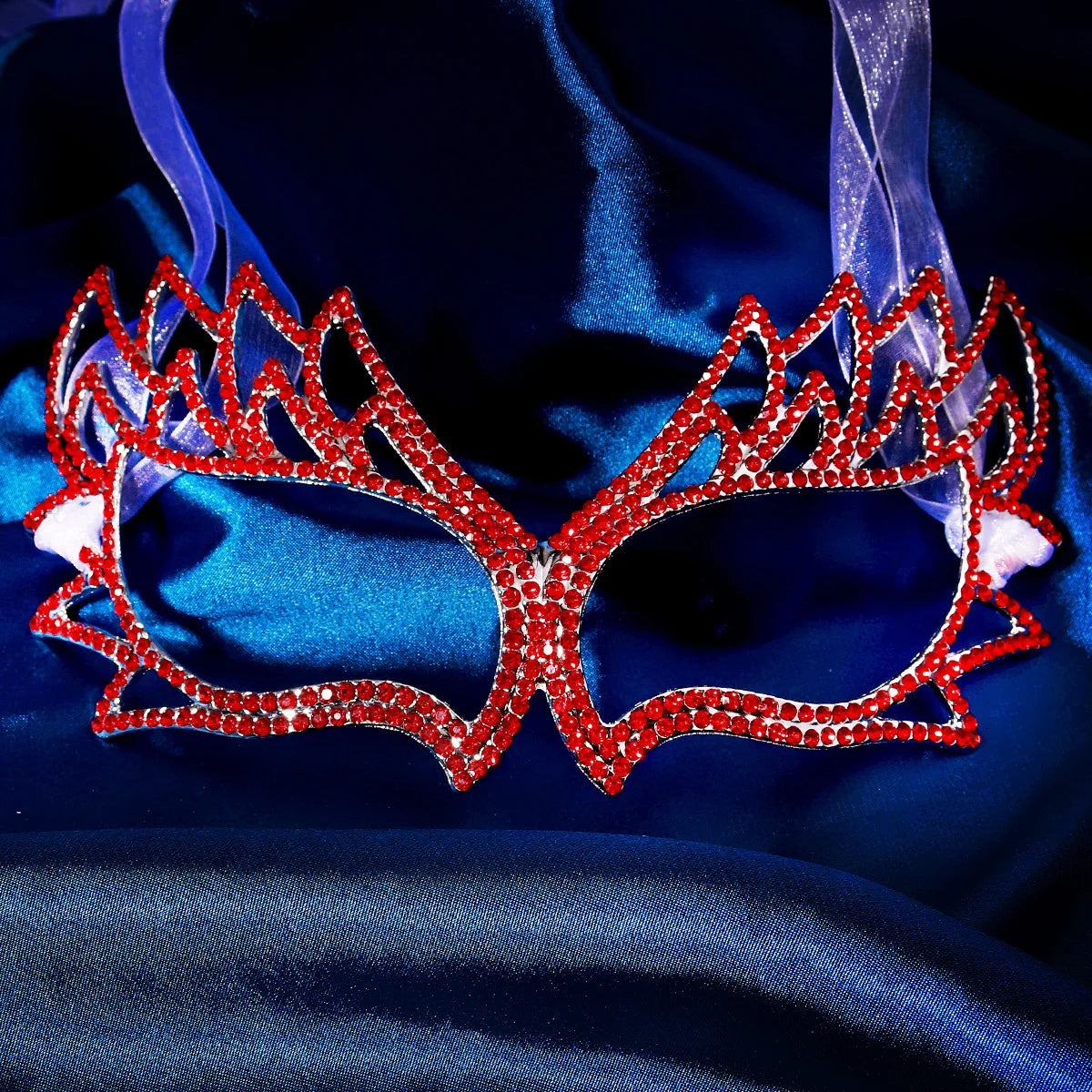 Masque Demi-Visage Papillon Strass - Mascarade, Halloween & Soirée