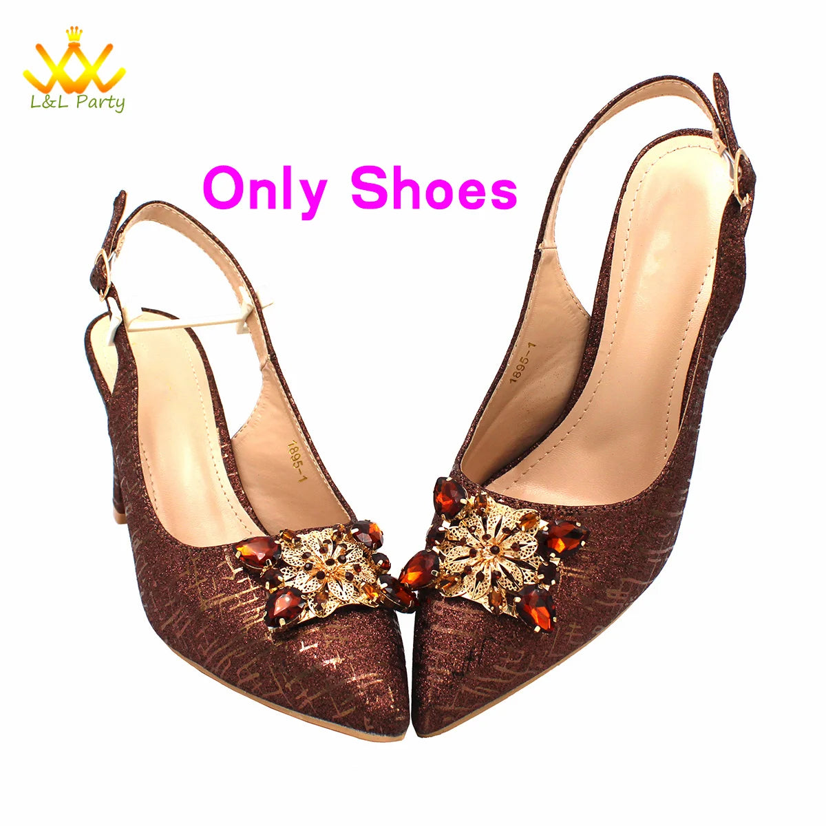 Ensemble Chaussures + Sac Italien Orange Cristal – Pumps Luxe Mariage Fête 2024