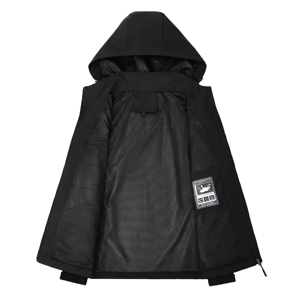 Veste Imperméable Homme Légère Capuche Outdoor Randonnée Coupe-Vent Anti-Pluie Escalade Trekking – Imperméable Sport Nature | Mode Homme Outdoor Premium