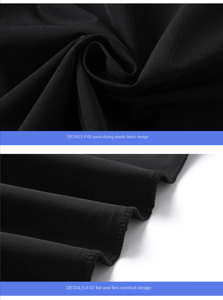 Pantalon Homme Grande Taille Soie de Glace Stretch Respirant Jambe Droite Séchage Rapide Élastique Été Confortable Léger Noir Jusqu'à 6XL – Pantalon Premium Grande Taille Soie de Glace Stretch Été | Mode Homme Grande Taille Premium
