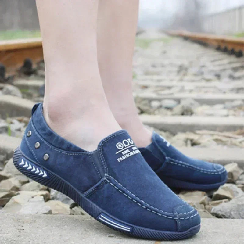 Sneakers Canvas Denim Slip-on Vintage Homme 2025 – Conduite Moccasin Loafers Outdoor