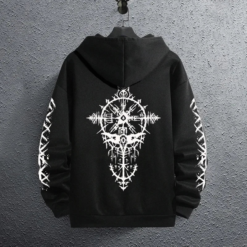 Sweat à Capuche Homme Noir Casual Sport Jogging Pullover Automne Hiver – Streetwear Fashion Outwear | Mode Homme Premium