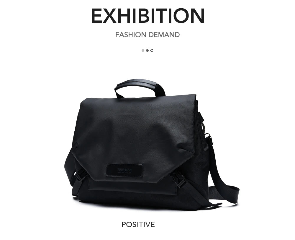 Sac Messenger Homme Laptop Imperméable – Sacoche Business Crossbody Grande Capacité Vélo École