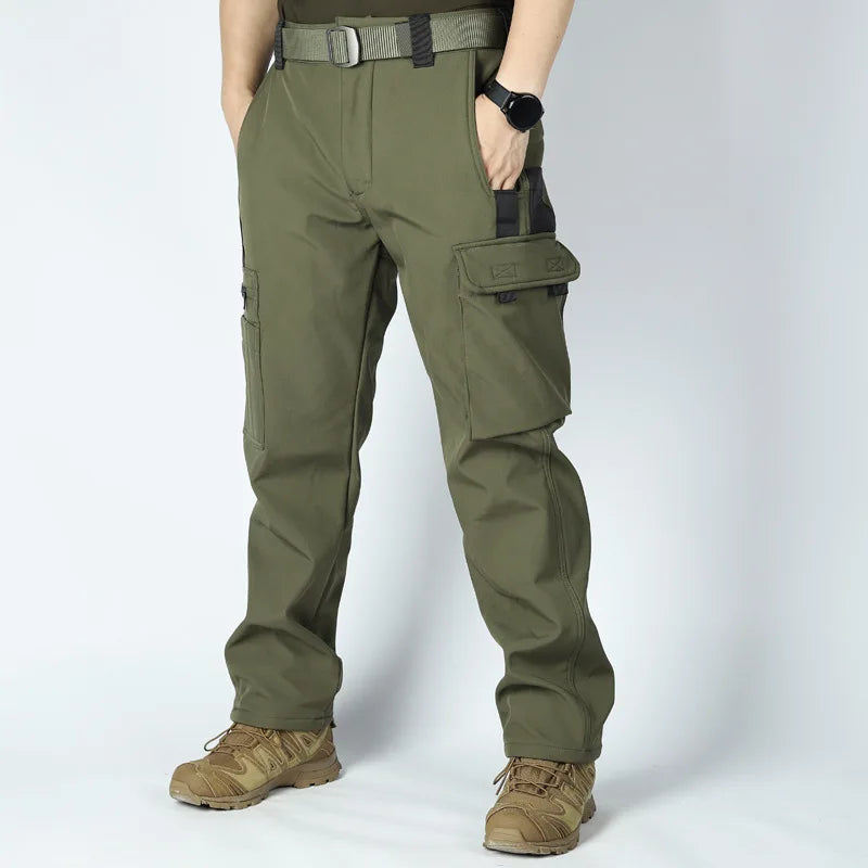 Pantalon Tactique Homme Polaire Softshell Cargo Multi-Poches Outdoor Randonnée Sport Militaire Chaud Automne Hiver Travail – Pantalon Tactical Premium Toutes Saisons | Mode Homme Outdoor Premium