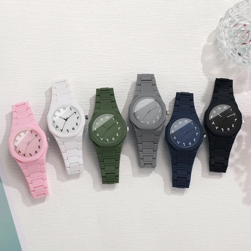 Montre Femme Fille Quartz Bracelet Plastique Casual Analogique – Fashion Cadeau Tendance