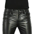 Pantalon Cuir PU Homme Slim Fit Skinny – Style Rock Moto Night Club Danse Simili Cuir | Mode Homme Streetwear