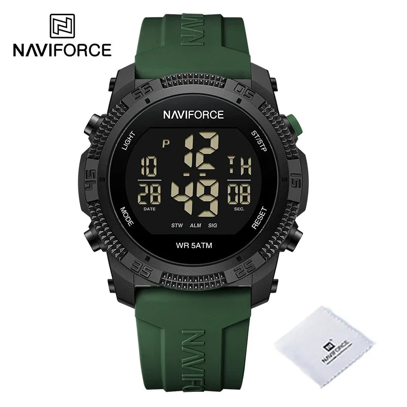 Montre Homme NAVIFORCE Sport Électronique Silicone 5ATM – Étanche Tendance Fashion