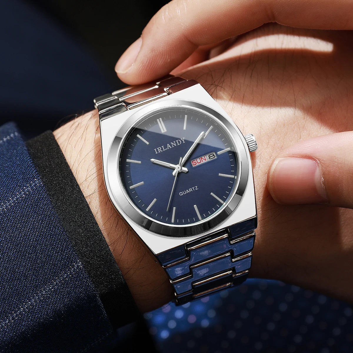 Montre Homme Luxe Business Quartz Calendrier – Élégante Fashion Casual
