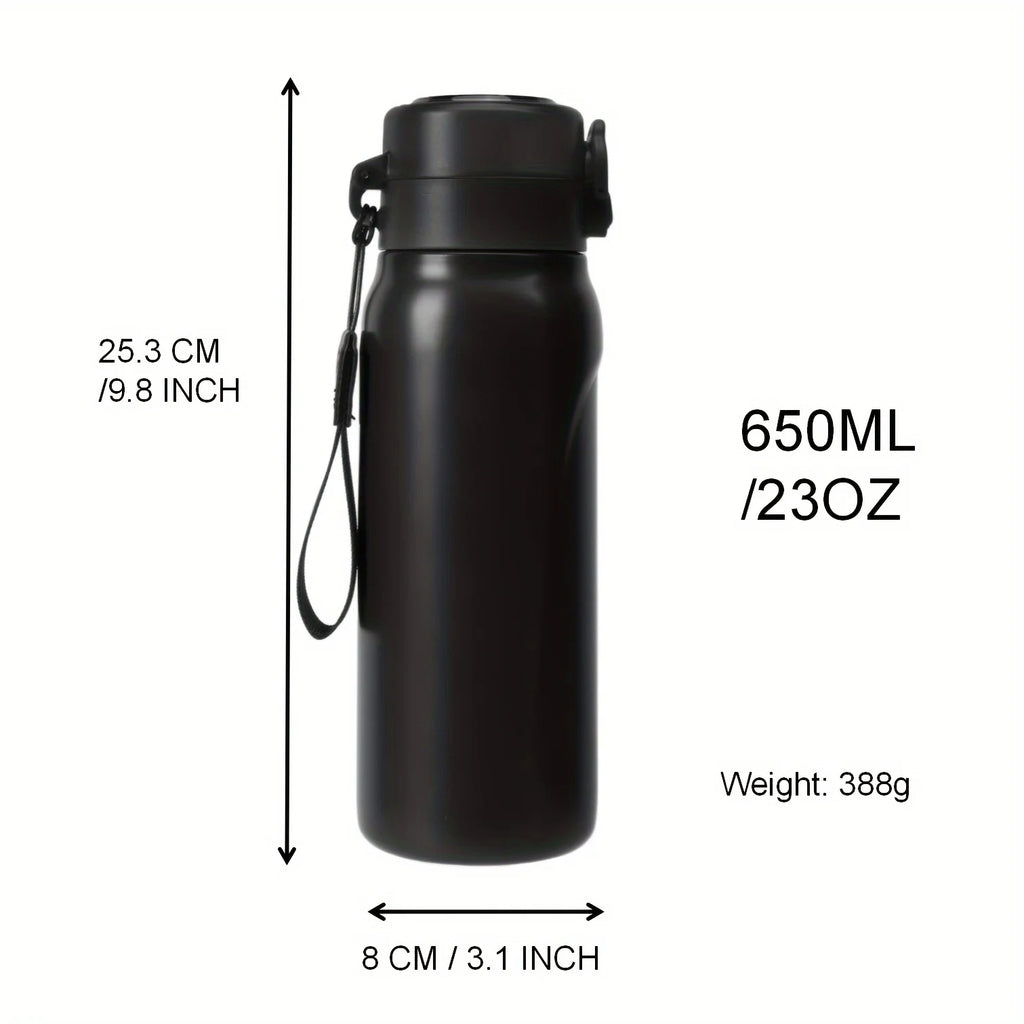 Gourde Isotherme Inox Sport + Pods Arômes Fruits Offerts – Hydratation Savoureuse | Fitness, Gym & Outdoor | Portable