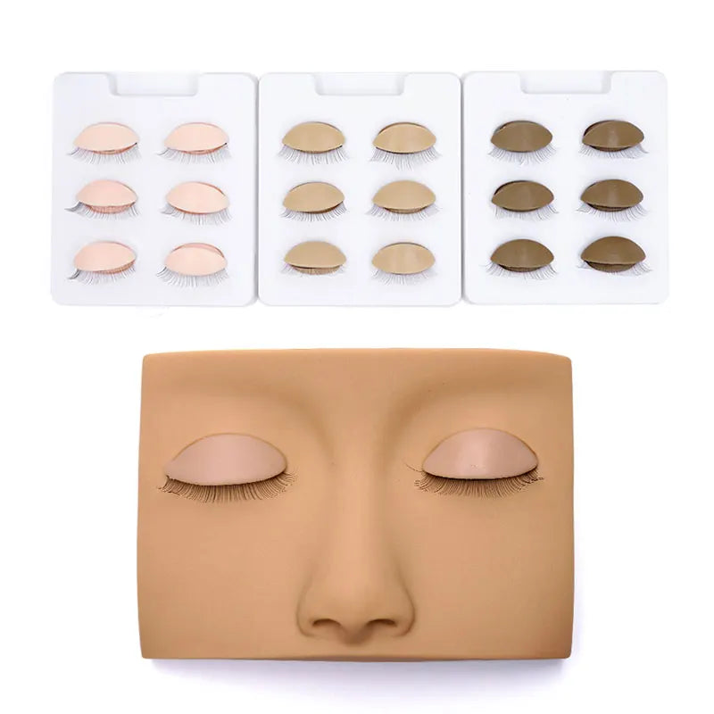Tête Mannequin Entraînement Extension Cils – Yeux Amovibles & Faux Cils | Modèle Pratique