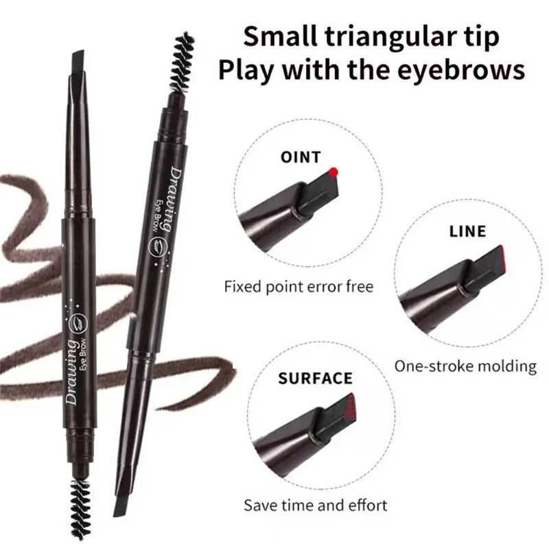 Crayon Sourcils Double Embout – Ultra-Fin Waterproof Longue Tenue | Maquillage Professionnel