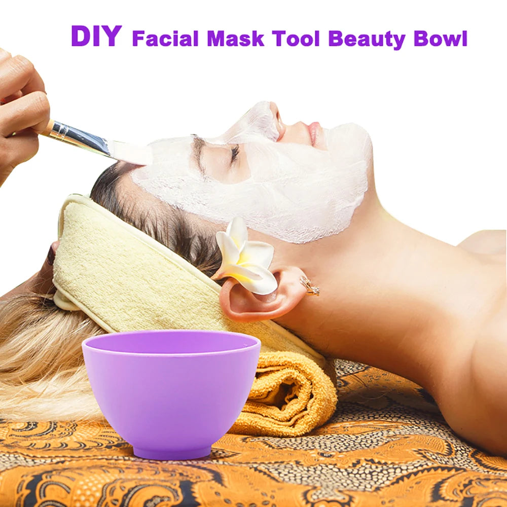 Bol Masque Facial en Silicone Souple – DIY Skincare, Huiles Essentielles, 2 Tailles & 6 Couleurs | Facile à Nettoyer