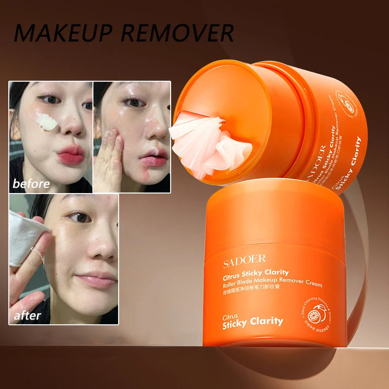 Baume Démaquillant Citrus Stick – Lèvres Yeux Visage Grande Capacité Doux Soin Peau