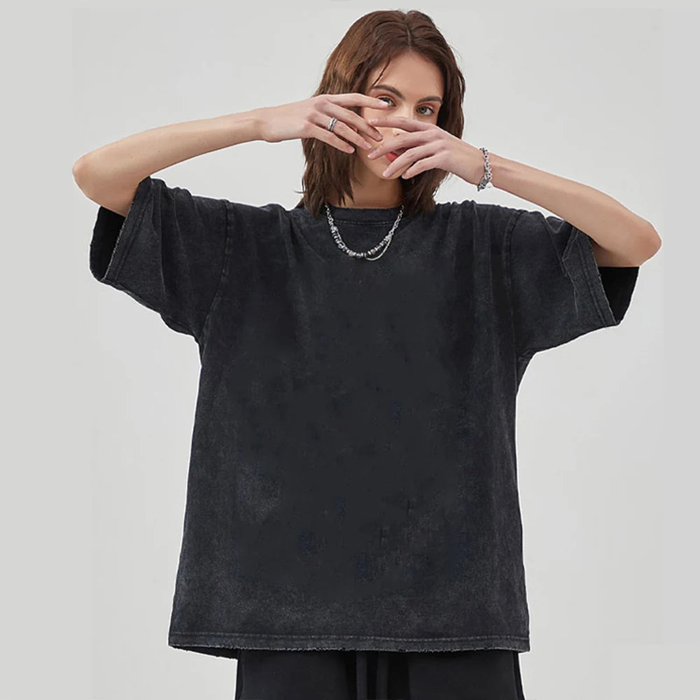 T-Shirt Homme Oversize Bocchi The Rock Anime Manga Imprimé Coton Lavé Col Rond – Fan Art Musique Streetwear | Mode Homme Otaku