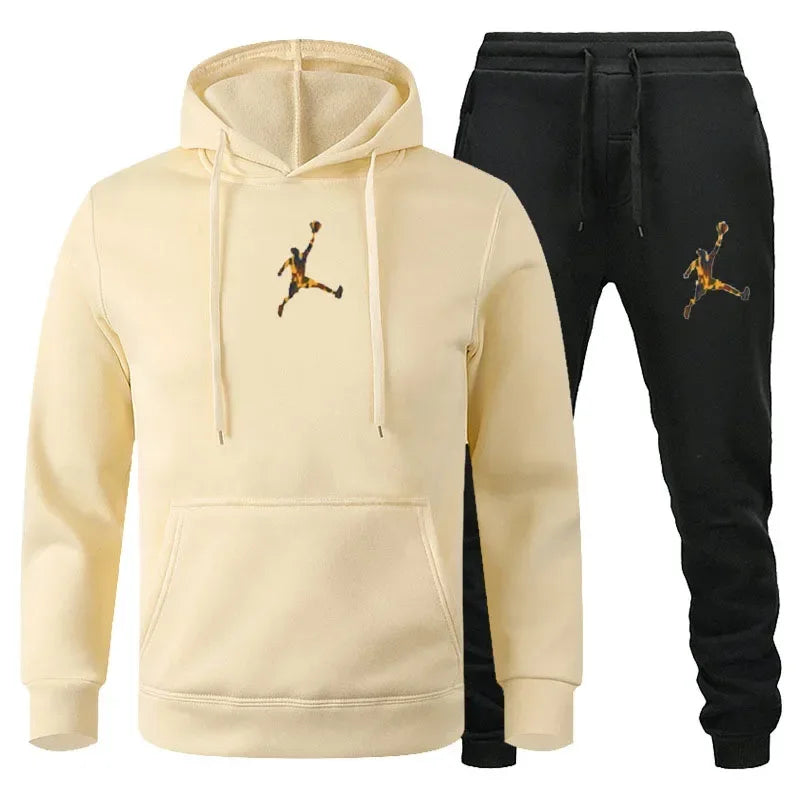 Ensemble Jogging Homme 2 Pièces Sweatshirt Manches Longues + Pantalon Casual Fitness Sport Automne Hiver Fashion Confortable Tendance Intemporel – Ensemble Jogging Premium 2 Pièces Sport Casual Automne Hiver | Mode Homme Sportswear Premium
