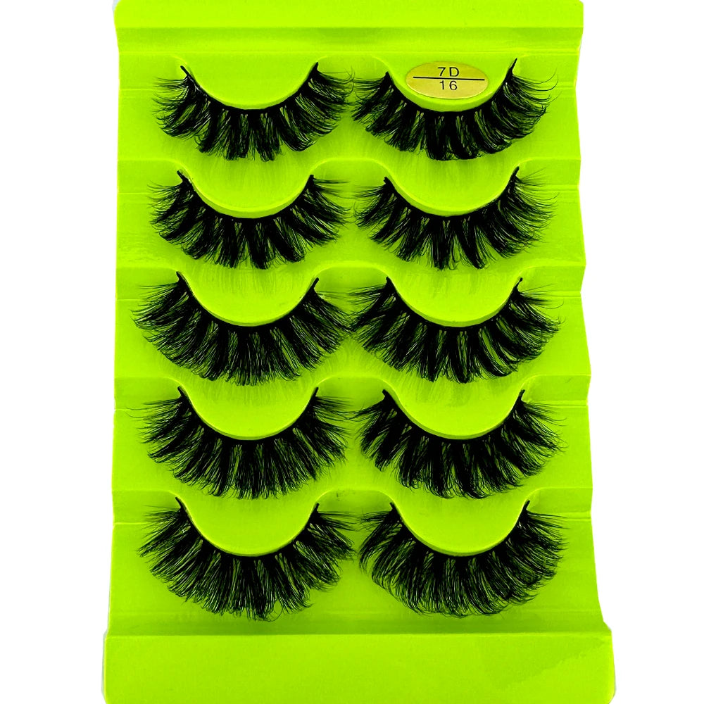 Faux Cils Cat Eye 3D – Lot 5 Paires | Manga Wispy Naturels Courbe D