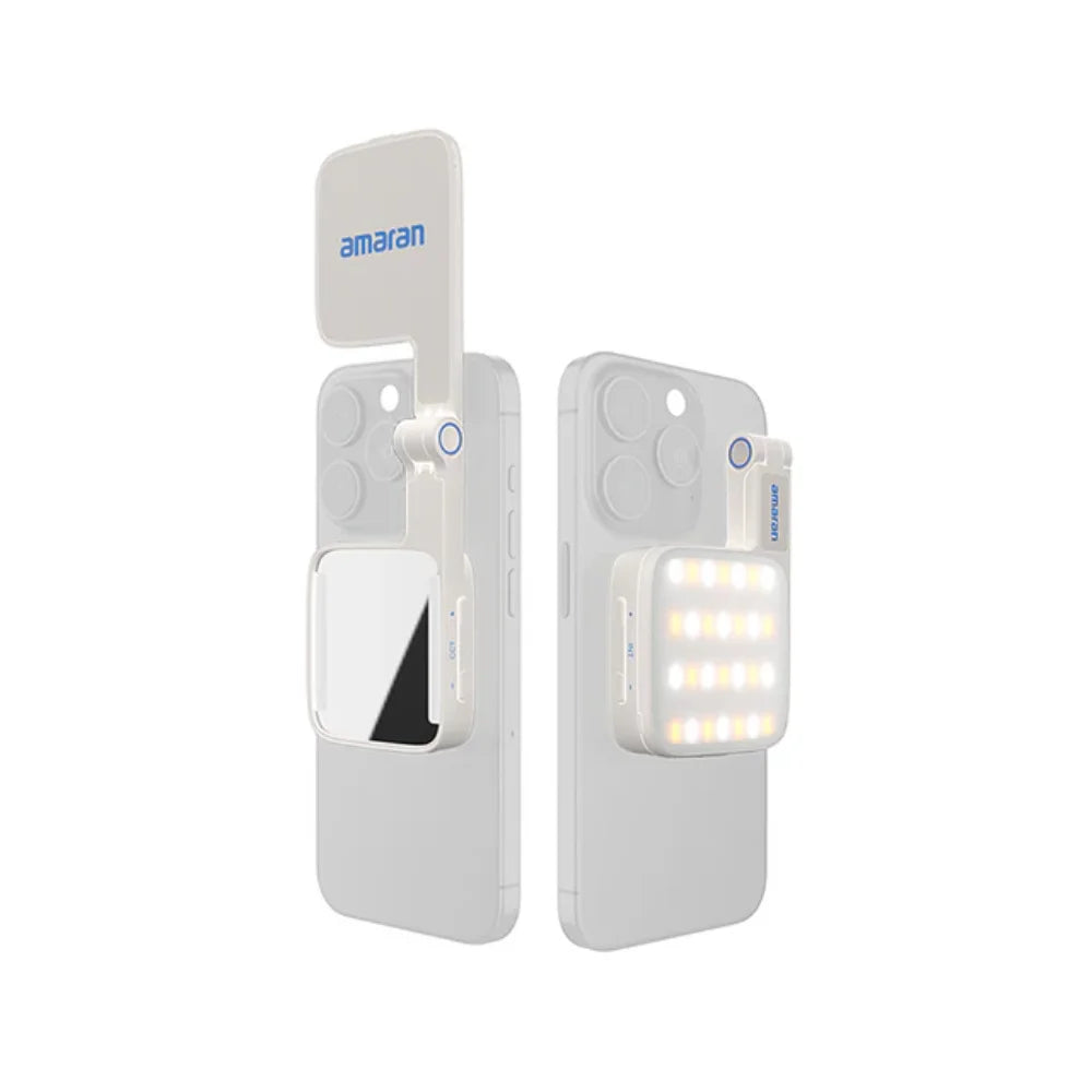 Lampe Selfie Magnétique amaran Go – Rechargeable Portable avec Miroir | Maquillage, Vidéo & TikTok