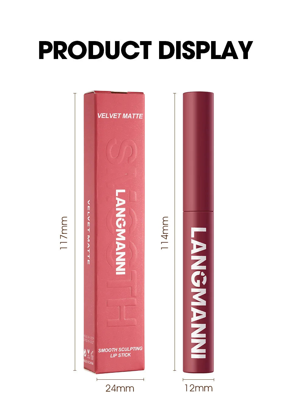 Crayon Lèvres Mat Waterproof 12 Couleurs – Longue Tenue Sans Transfert | Teinture Nude & Lip Stain