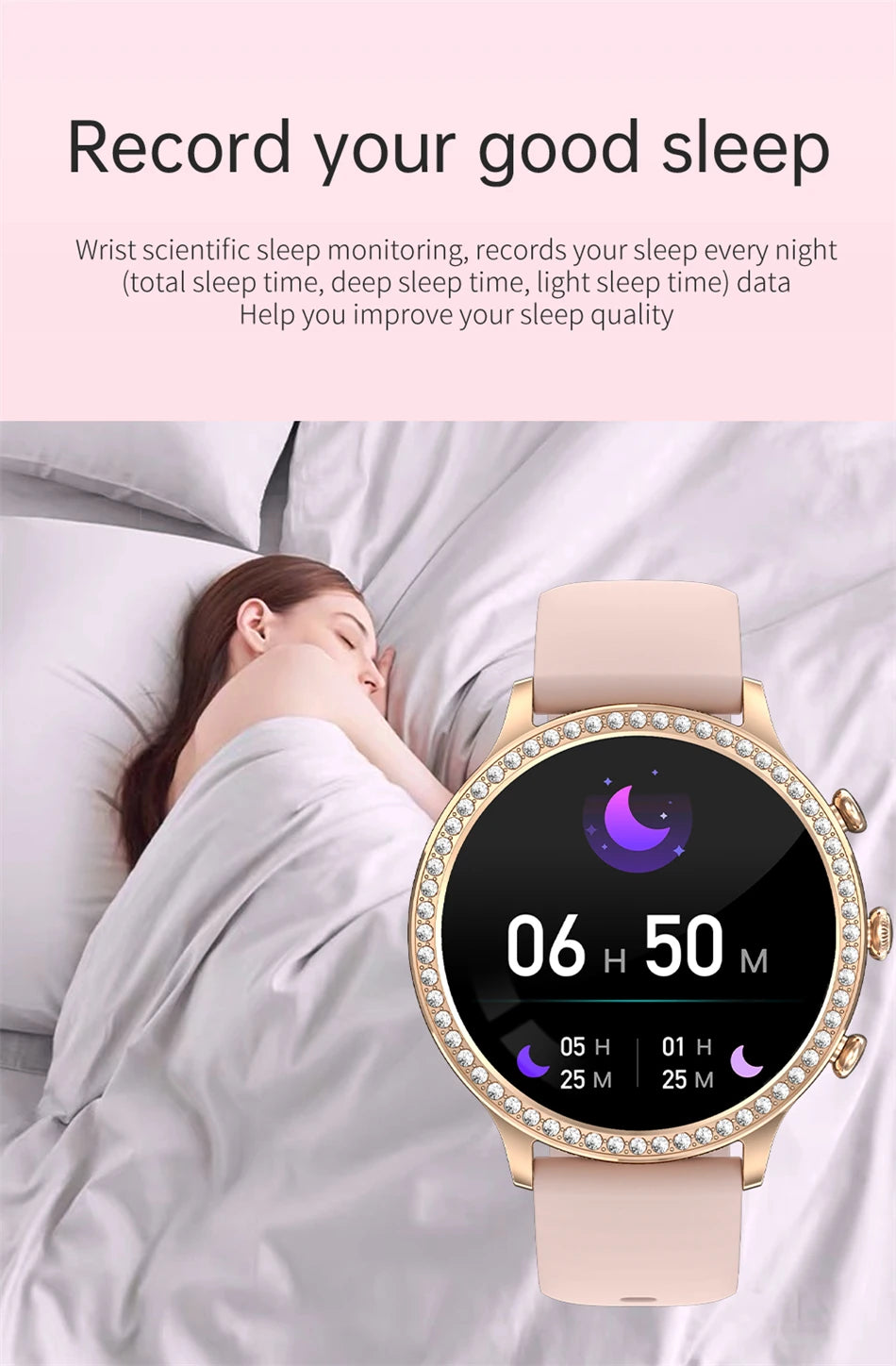 Montre Connectée Femme LIGE 2026 – Appels Bluetooth, Cadran Personnalisable & Suivi Cardio | Étanche Sport & Fitness | Cadeau Femme