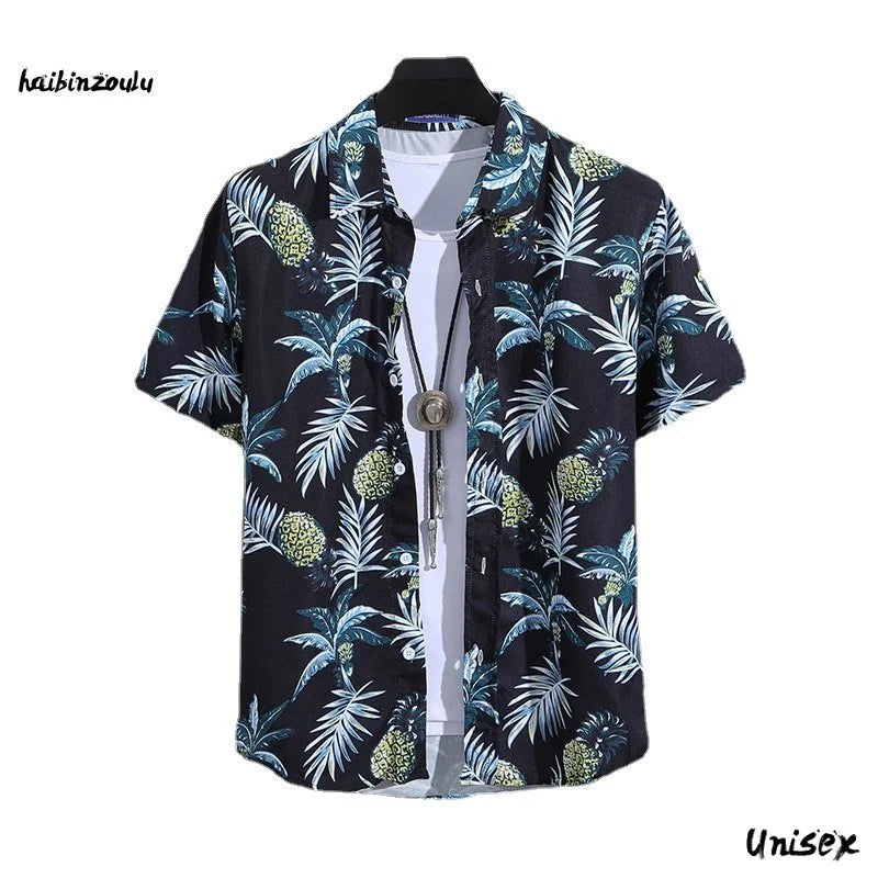 Herren Polohemd Sommer bedruckt Kurzarm leicht Stehkragen – Strand Freizeit Top Trend | Elegante Herrenmode