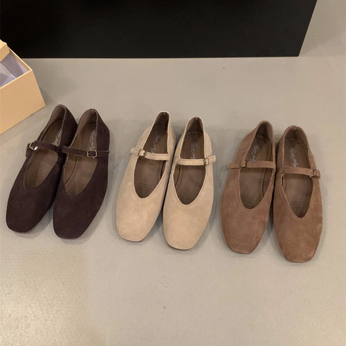 Bailamos Ballerines Cuir Bout Rond Slip-on Femme 2024 – Dress Élégant Casual Printemps
