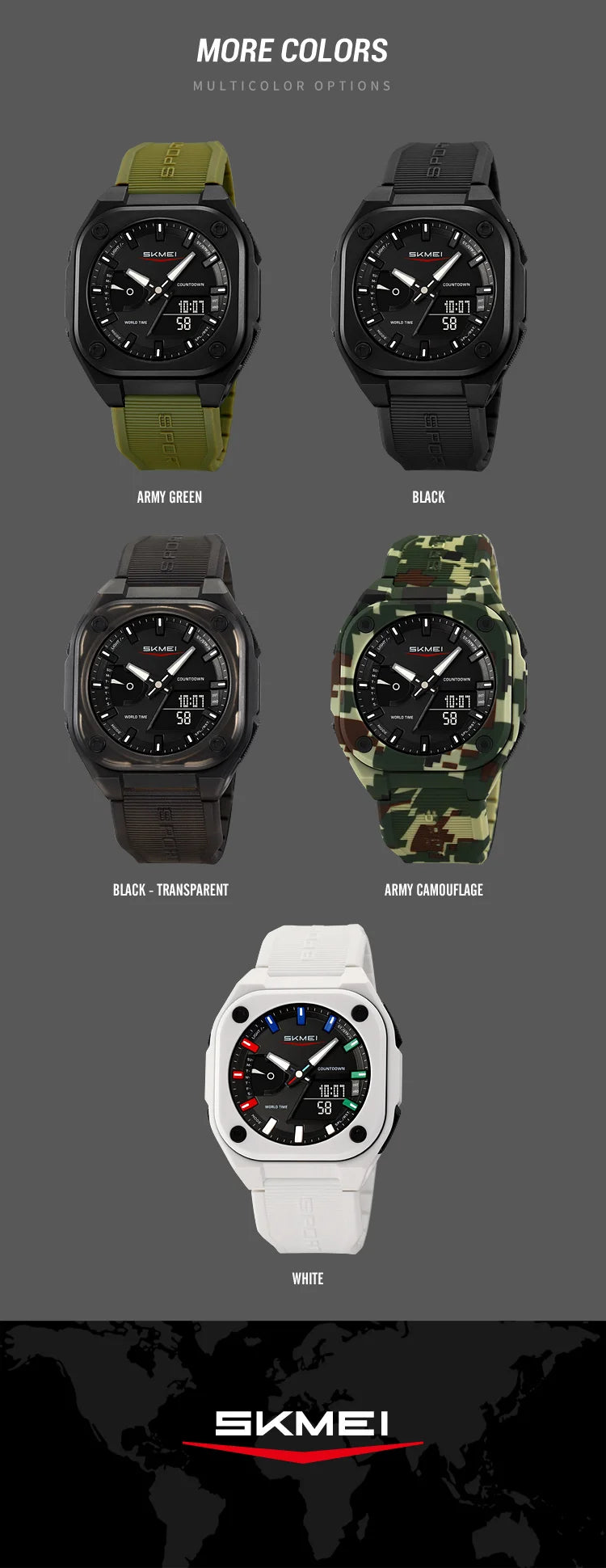 Montre Unisexe SKMEI Business Digital Quartz – Sport Étanche Multifonction Fashion