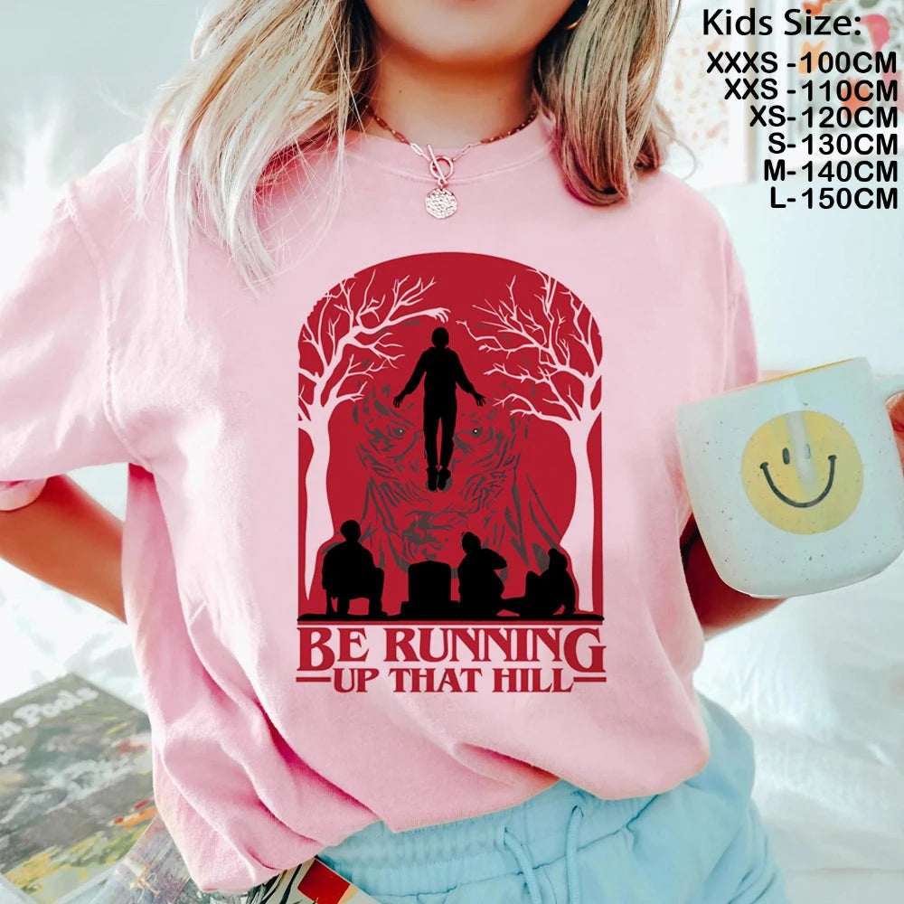 T-Shirt Enfant Imprimé Stranger Things Demogorgon – Manches Courtes Ample Casual | Fille & Garçon