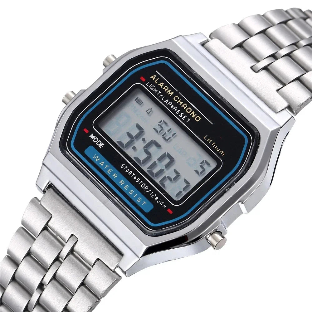 Montre Unisexe Digital LED Or Sport 2025 – Bracelet Électronique Étanche Homme Femme