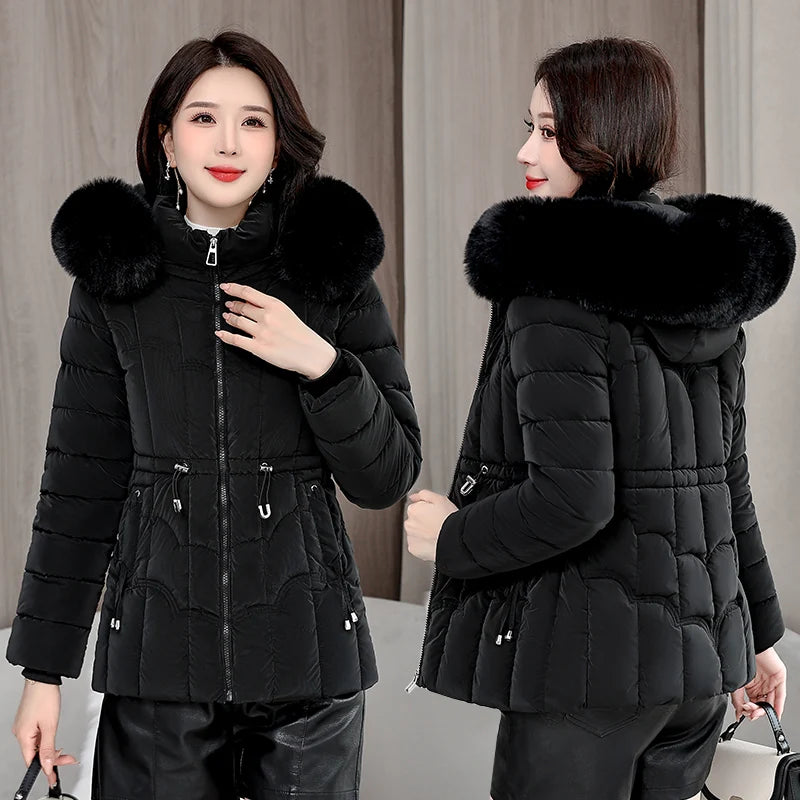Doudoune Courte Femme À Capuche – Manteau Matelassé Chaud Haute Qualité | Hiver 2025 Tendance